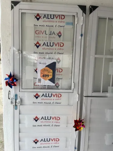 Portas em alumínio branco 80x2,10 NOVA
