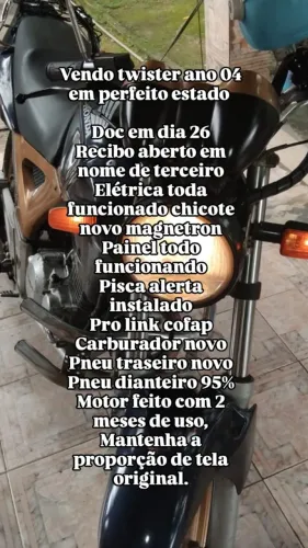 Vendo twister250 ano 2004 perfeito estado