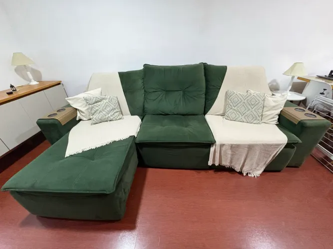 Sofá 3 lugares retrátil