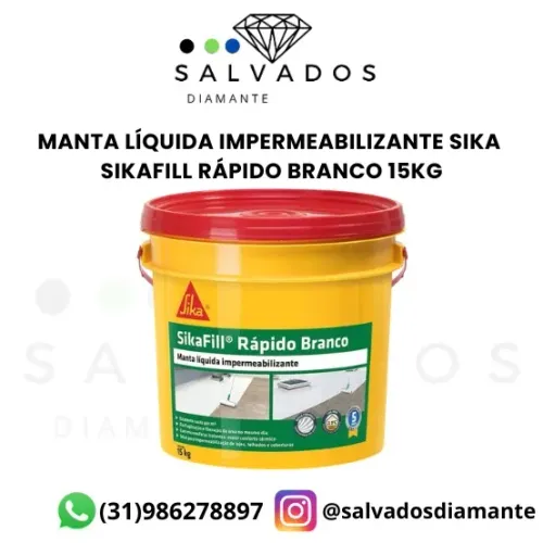 Manta Líquida Impermeabilizante Sika Sikafill Rápido Branco 15kg - NOVA