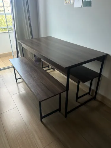 Mesa Industrial com 2 bancos