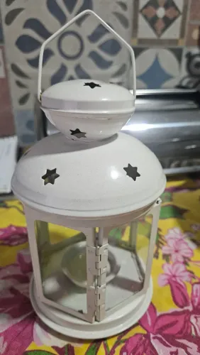 Castiçal Branco Com Alças