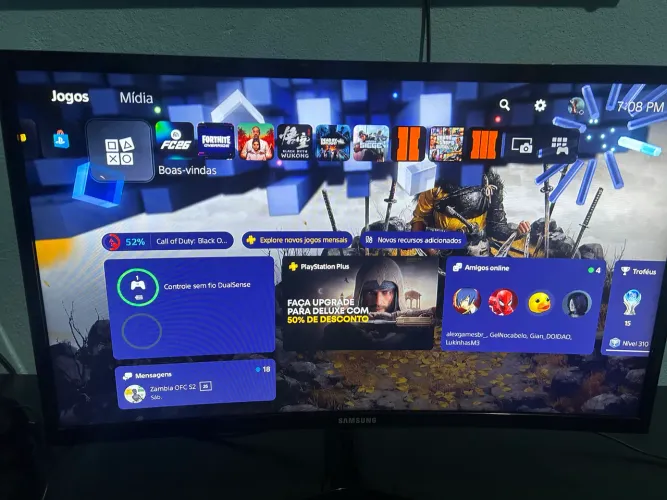 Monitor Samsung 24 pol 144hz curvo