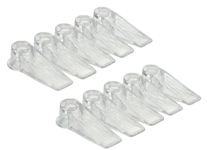 Kit 6 Aparadores Trava Porta Calço Silicone Transparente