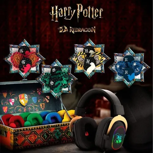 Headset Gamer Redragon Zeus Edição Especial - Hogwarts! LACRADO! NF e Garantia de 01 ANO!