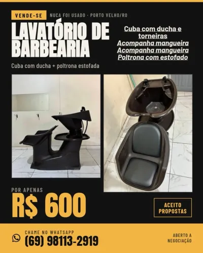 Lavatório de barbearia