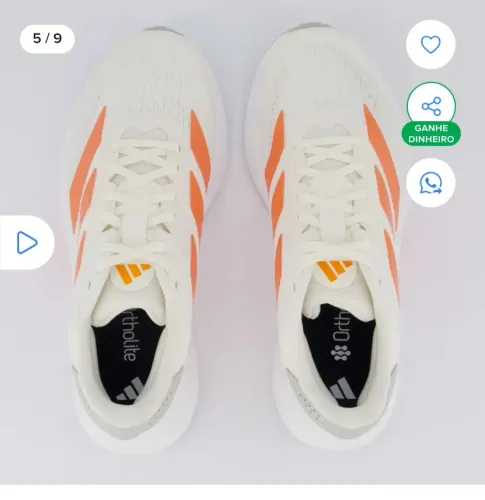 Vê do sapato de corrida adidas