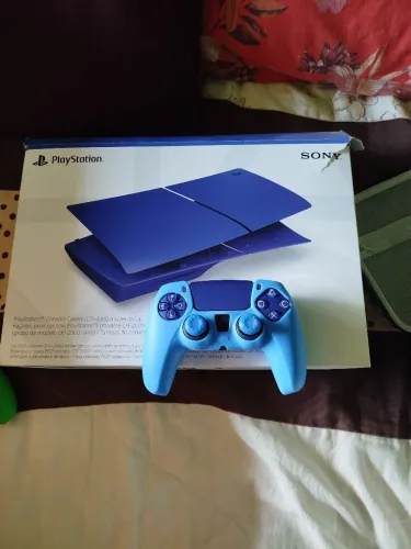 Kit Dualsense e Tampas PS5 Slim Cobalt Blue