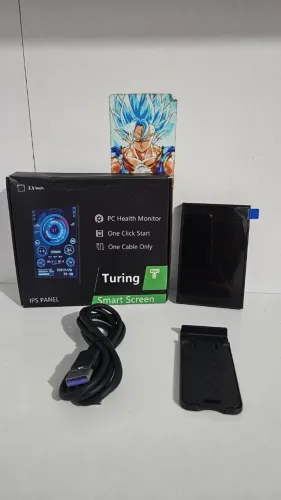 Mini Tela IPS 3.5 Turing Smart Screen - Monitor de Temperatura e Status para PC (USB-C)
