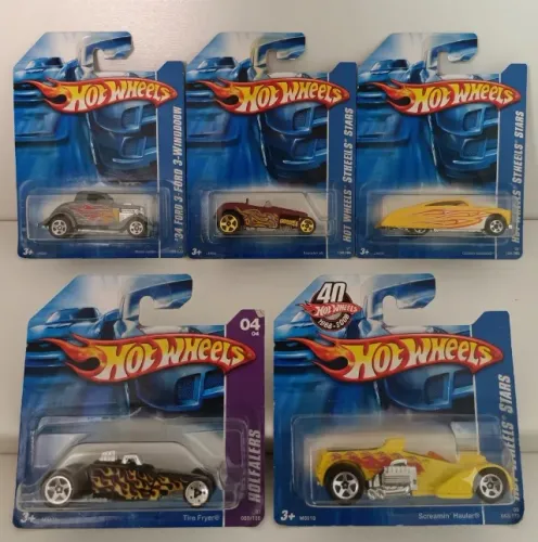 Lote Coleção Hot Wheels Raridades Lacradas (2006-2008) - 5 Unidades