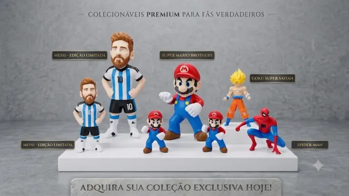 Bonecos 3D Para Colecionador, Rico em Detalhes