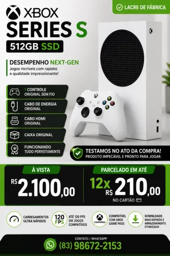 O mais novo é completo  Xbox séries 512 gb 