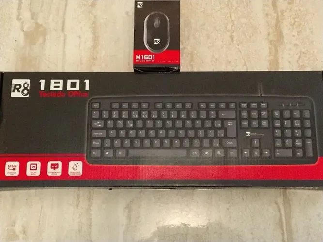 Kit teclado e mouse R8 1801.