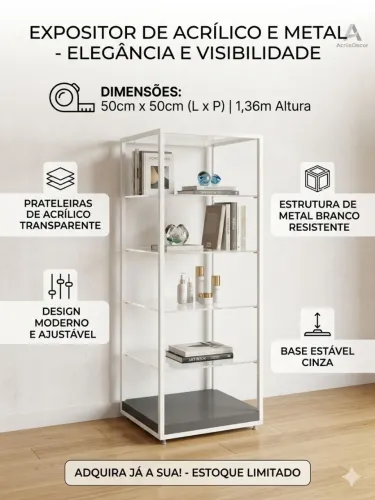 Expositor acrílico muito top usado