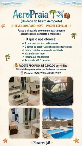 Apartamento no Réveillon para até 6 pessoas