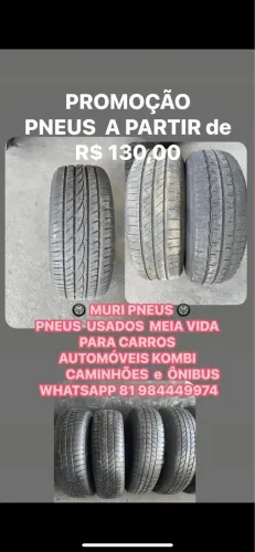 PNEUS USADO SEMINOVO MEIA VIDA PNEU CARROS KOMBI VAN  KIA BONGO