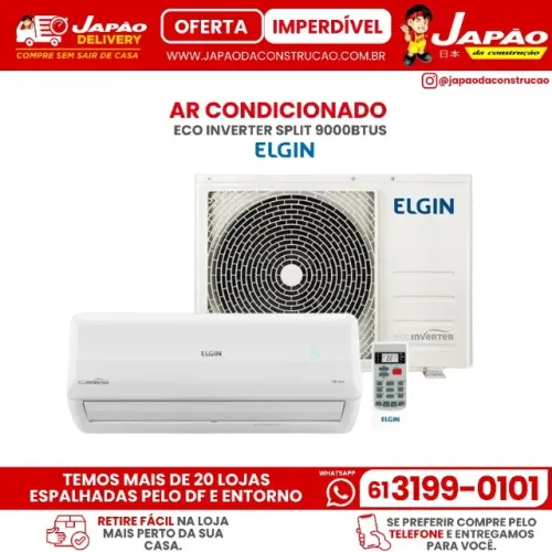 Ar Condicionado Split Eco Inverter 9000Btus Elgin (Retire Na Loja Mais Perto de Você)