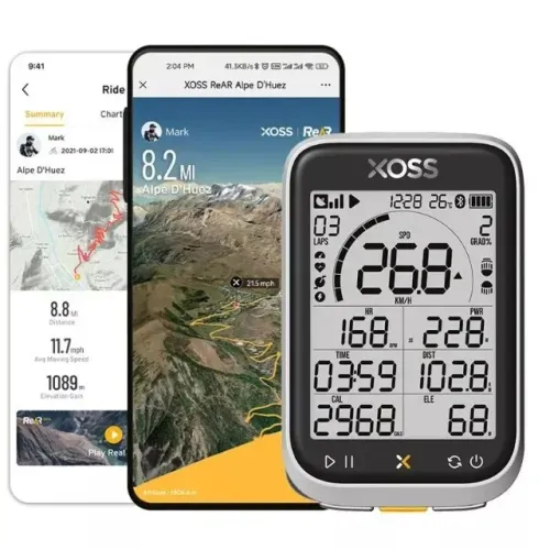 Ciclocomputador Xoss G3+ Plus Bluetooth Ant+ Cinza 40 horas