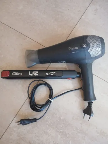 Secador e prancha, kit perfeito Secador Philco e prancha alulure