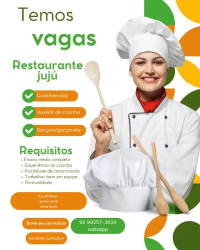 VAGA DE EMPREGO EM RESTAURANTE