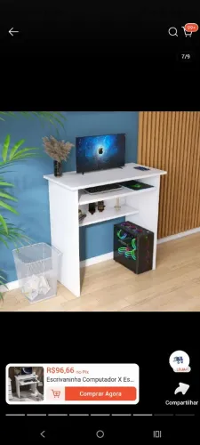 MESA PARA COMPUTADOR MULTIFUNCIONAL NOVA SEM USO