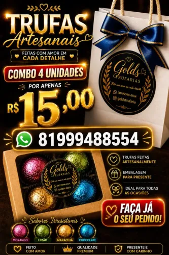 Trufas Gourmet Artesanais | Combo Pra presente 