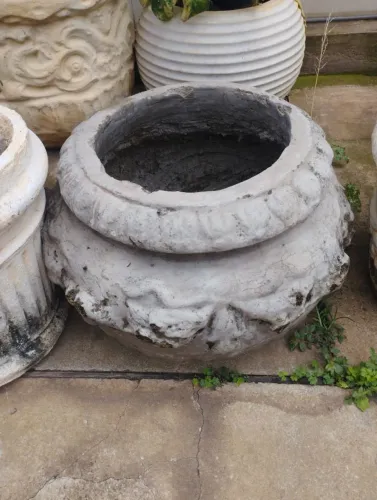 Vaso para plantas de cimento
