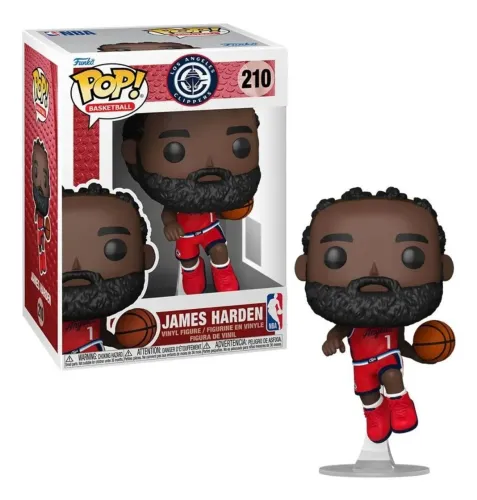funko pop! nba los angeles clippers james harden #210 + caixa de acrílico