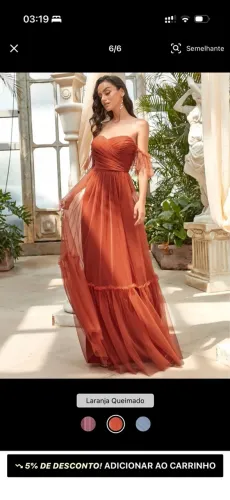 Vestido terracota novo P/M
