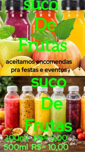 Suco , Batida de frutas e Drinks 