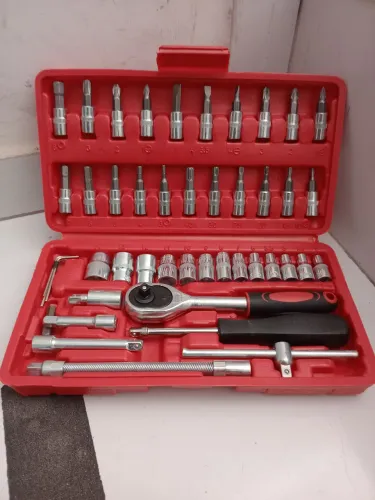 Kit Ferramentas 46 Peças em Aço com Maleta - Jogo Completo para Manutenção
