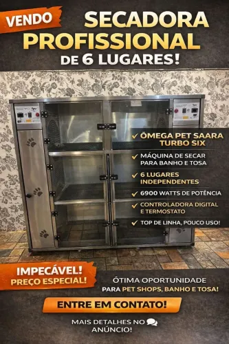 Maquina de secar omega pet saara turbo six 
