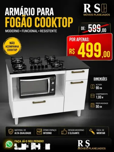 Para fogão cooktop