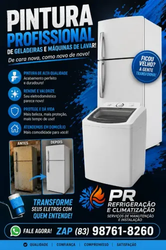 Pintura de Geladeira e Máquina de lavar Roupas
