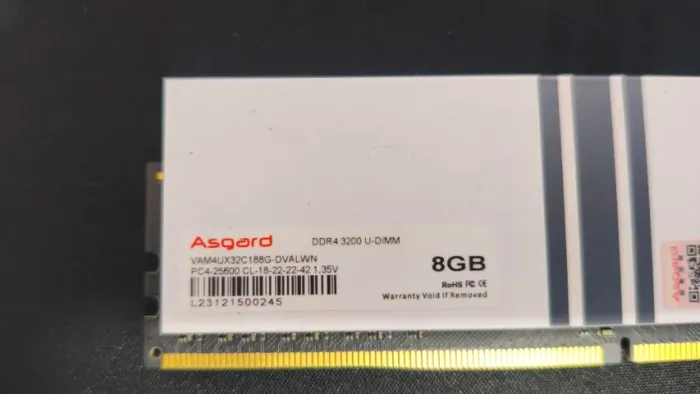 Memória Ram PC Asgard Valkyrie RGB LED 8GB DDR4