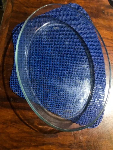 Assadeira Travessa Oval Forma de Vidro Muito Grande  40cm 