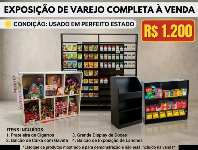 Kit Completo de Móveis Expositores para Conveniência/Mercado