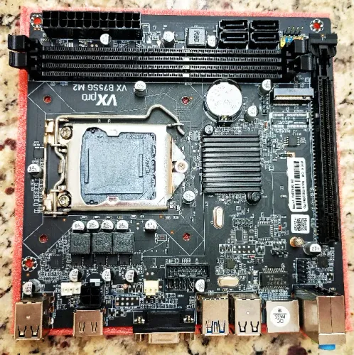 Placa mãe ITX VX PRO B75sg M2 LGA1155 com NVME Estado de nova Funcionando perfeitamente