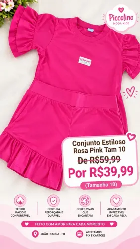 Conjuntinho menina em malha Brandili Tam 10