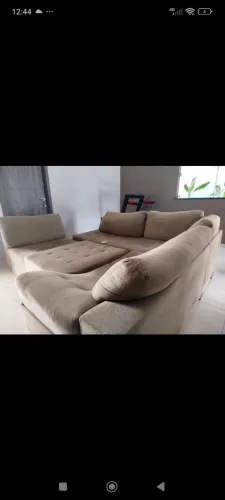 Sofá usado, com avaria