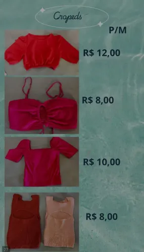 Croped e blusas 