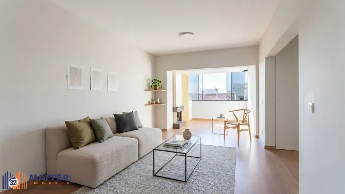 Apartamento 2 dormitórios, 1 suíte, com lareira e living para 2 ambientes