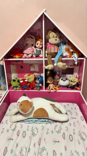 Cama infantil modelo casinha + colchão solteiro