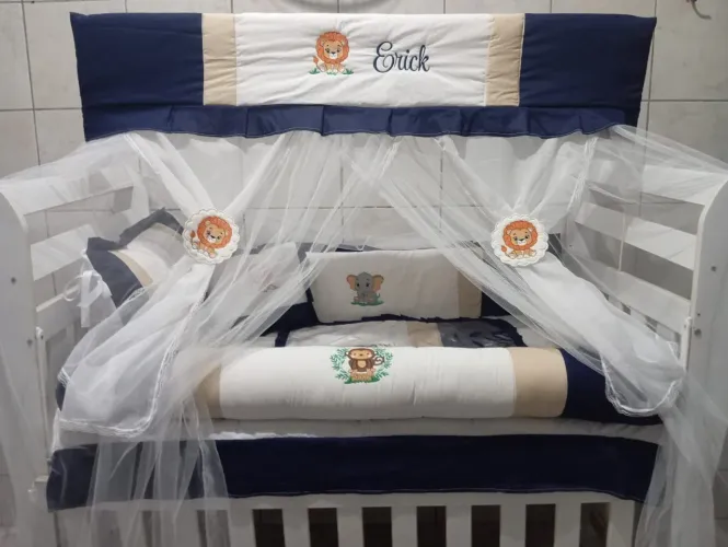 Kit Berço Enxoval Rolinhos Personalizado/ Entrega Grátis 