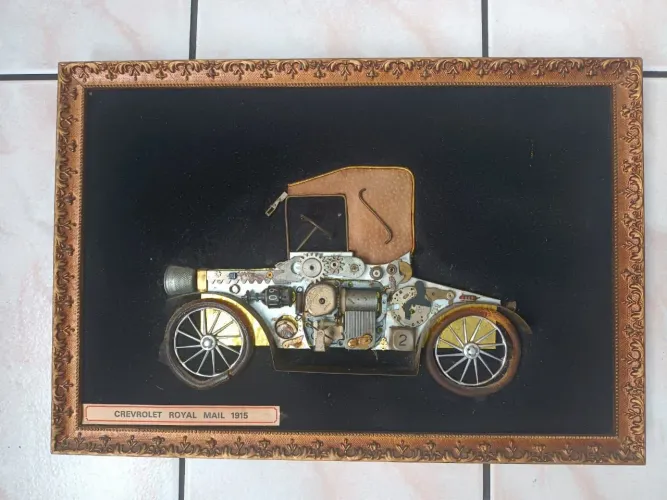 CREVROLET ROYAL MAIL 1915 quadro emoldurado 