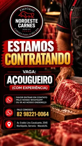 vagas abertas para açougueiro e balconista
