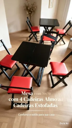 Mesas dobráveis estorfadas