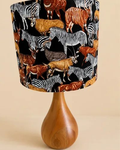 Cúpula Algodão Egípcio Animal Print Zebras Feita  A Mão 30X25
