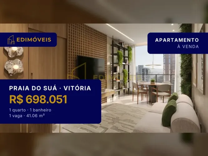Apartamento 1 quarto no Praia do Suá, perfeito para jovens profissionais e investidores