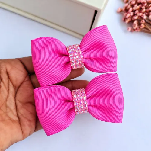 Parzinho de laço infantil, laço de menina, lacinho gravatinha com strass.